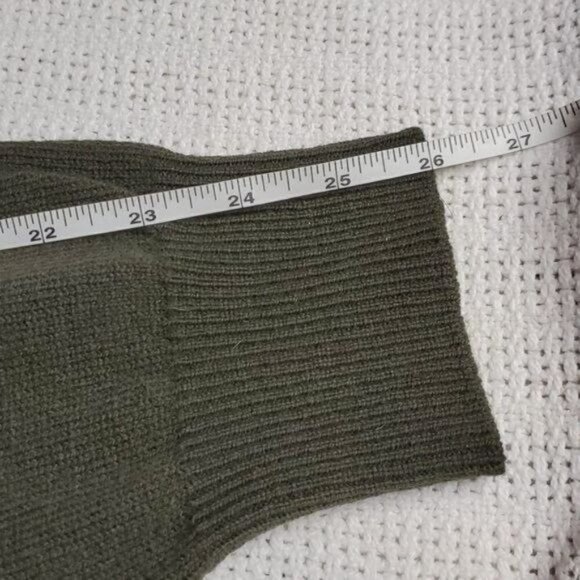 Hawick Scotland Pure Lambswool Sz. XL‎ Deep Army Green Vneck Sweater - Picture 9 of 9